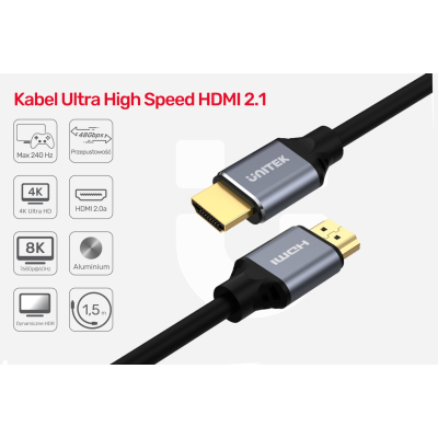 Unitek C139W Kabel HDMI v2.1 3m 8K