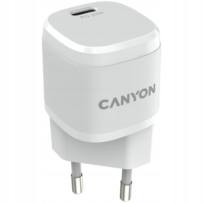 CANYON Ładowarka sieciowa H-20-05 PD 20W USB-C Biała