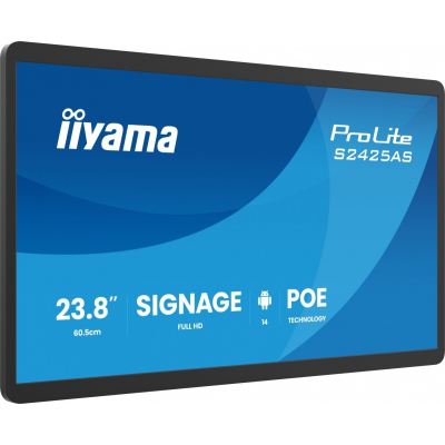 Monitor iiyama 23.8 cala ProLite S2425AS-B1 IPS A14 RJ45 iiSignage WI-FI
