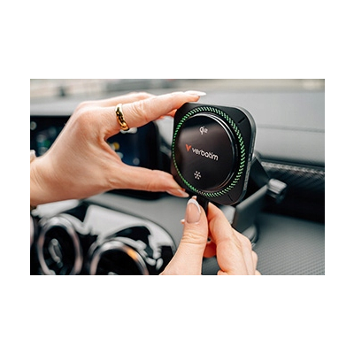 Verbatim uchwyt telefonu do samochodu z ładowarką indukcyjną technologia Qi