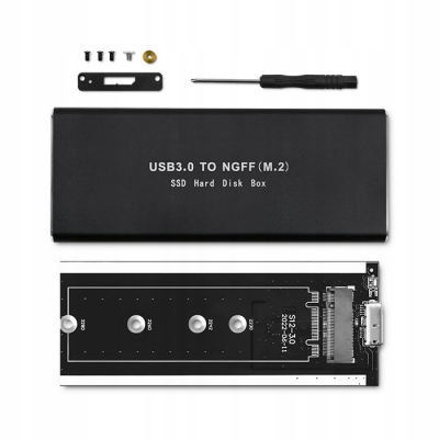 Qoltec Obudowa kieszeń do dysków SSD M.2 SATA NGFF USB 3.0