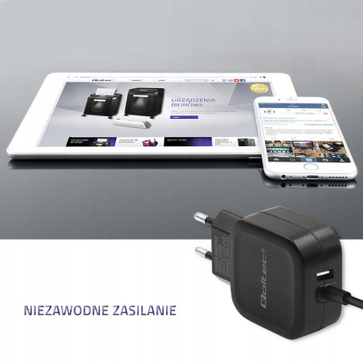Qoltec Ładowarka sieciowa 17W 5V 3.4A USB + Micro USB 50189