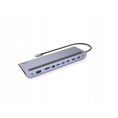 Unitek D1022B Hub USB 11 w 1 USB-C RJ45 MST 100W PD