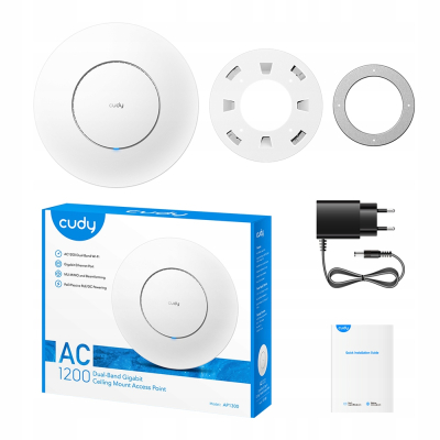 Cudy Punkt dostępowy AP1300_P Gigabit AC1200 + adapter Passive PoE 48V