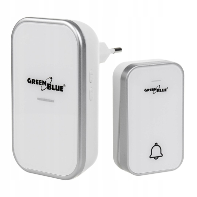 Dzwonek bezprzewodowy bezbateryjny kinetyczny GreenBlue 38 melodii GB157 W