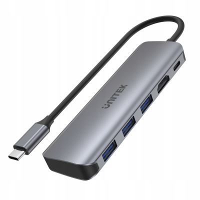 Unitek Hub USB-C H1107E 3xUSB 3.1 PD 100W SD HD 4K