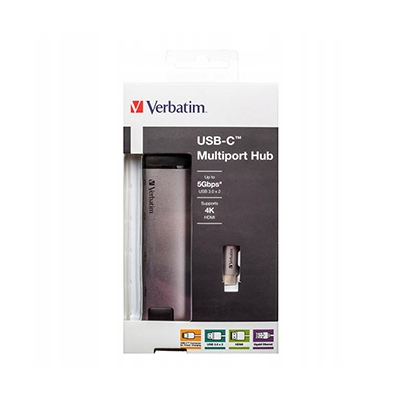Verbatim USB (3.1) hub 5-port długość przewodu 15cm adapter USB C