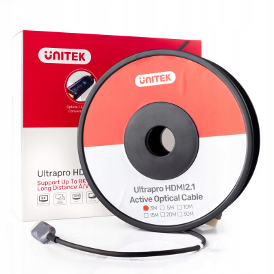 Unitek kabel optyczny HDMI 2.1 AOC 8K 120Hz 40 m