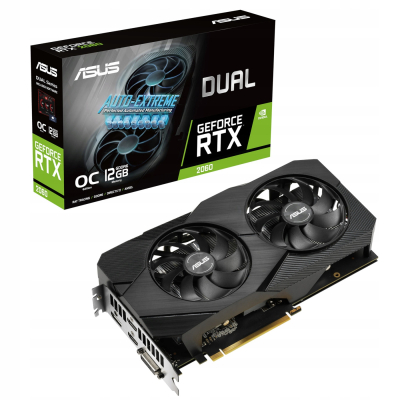 Asus DUAL RTX 2060 12GB OC HDMI DP DVI DUAL-RTX2060-O12G-EVO