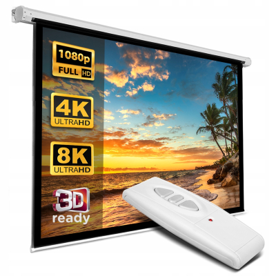 Maclean Ekran projekcyjny elektryczny ściana lub sufit 100
