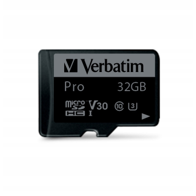 Verbatim Karta pamięci U3, 32GB, micro SDHC 47041, UHS-I U3, V30 z adapterm