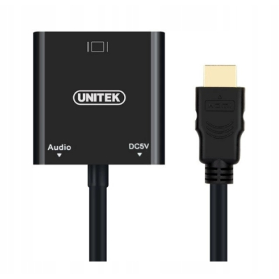 Unitek Y-6355 adapter Micro/Mini HDMI do VGA+audio