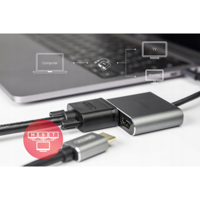 Unitek D1049A HUB USB-C na HDMI VGA USB PD