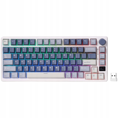ROYAL KLUDGE RK-M75 Ocean Blue Gaming Keyboard Cream switch