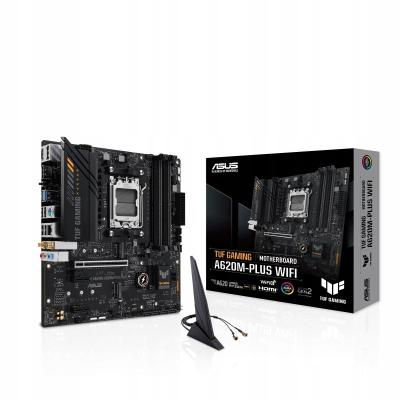 ASUS Płyta główna TUF GAMING A620M-PLUS WIFI AM5 4DDR5 HDMI/DP mATX
