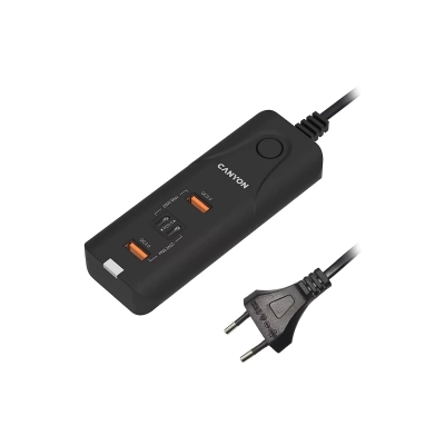 CANYON Ładowarka sieciowa H-10 PD20W QC3.0 2×USB-A 2×USB-C Czarna