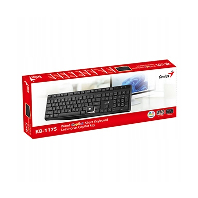 Genius KB-117S COPILOT klawiatura przewodowa (USB) CZ/SK, czarna