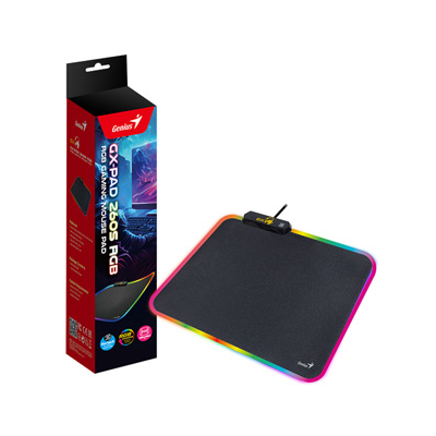 GX GAMING GX-Pad 260S RGB, tekstylny, czarna, 260x240mm, 3mm, Genius