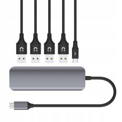 Unitek Aktywny hub USB-C 4xUSB 3.1 Gen1 microUSB