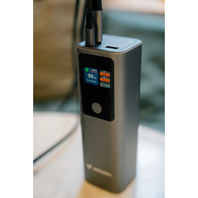 Verbatim Power bank z wyświetlaczem TFT ChargeNGo, 27000mAh, szara 32269