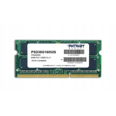 PATRIOT Pamięć Ultrabook DDR3 SODIMM 8GB 1600GHz
