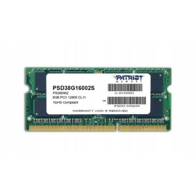 PATRIOT Pamięć Ultrabook DDR3 SODIMM 8GB 1600GHz