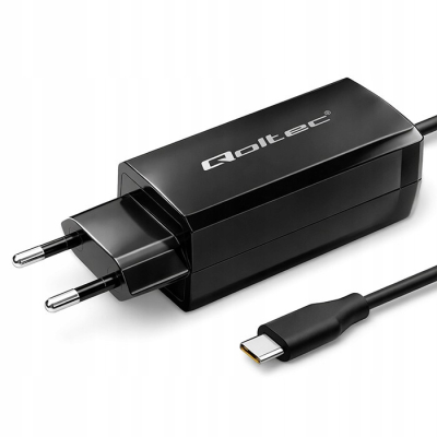 Qoltec Ładowarka sieciowa 65W GaN Super Fast 5-20V 3-3.25A USB 3.1 Laptop