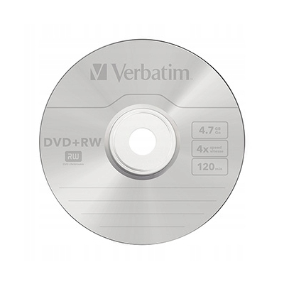 Verbatim DVD+RW 4.7GB, 4x, spindle, 25-pack, bez możliwości nadruku, 12cm