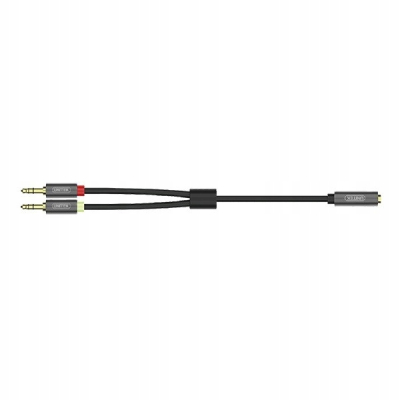 Unitek przewod miniJack 3,5mm (F) - 2x 3,5mm (M)