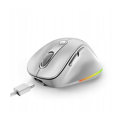 Genius Ergo 9000S Pro Mysz bezprzewodowa, biała, 2400DPI