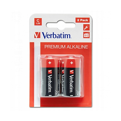 Verbatim Jednorazowa alkaliczna baterie C, 2-pack