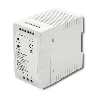 Qoltec Zasilacz na szynę DIN 90W 12V 7.5A Biały Slim