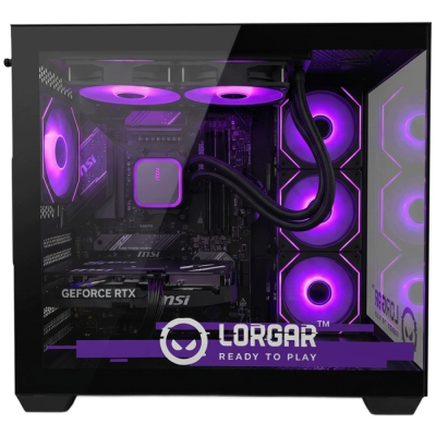 LORGAR PC Gamingowy A201 Ryzen 7500F RTX 5060 Ti 16GB 32GB 1TB czarny