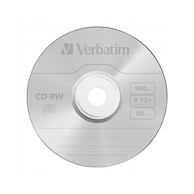 Verbatim CD-RW SERL Scratch Resistant 10-pack 700MB 12x. 80min 12cm