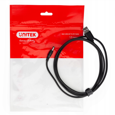Unitek kabel zasilający USB - wtyk DC 5.5/2.5mm 9V