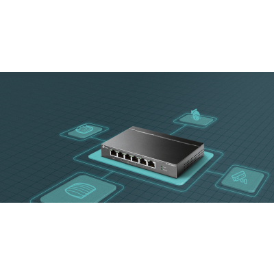 TP-LINK Przełącznik SG1006PP 6GE (3PoE+ 1PoE++)
