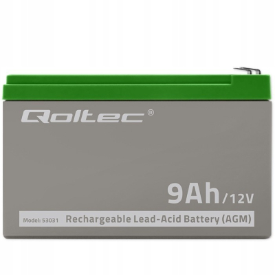 Qoltec Akumulator żelowy 12V 9Ah max.90A AGM