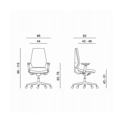 Powerton ERGO SIMA Ergonomiczny fotel biurowy, Czerwony