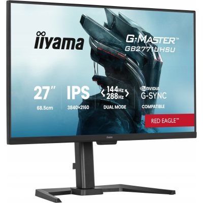 Monitor iiyama 27 cali GB2771UHSU-B1 4K 144Hz FHD 288Hz 450cd 2x2W PIVOT