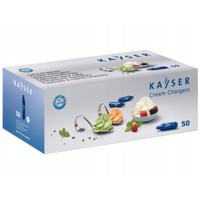 Naboje N2O do syfonu do bitej śmietany 7,5g Kayser 50 szt/Opk