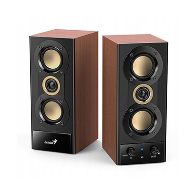 Genius głośniki SP-HF800BT, 2.0, 20W, czarno-brązowy, Bluetooth 5.3