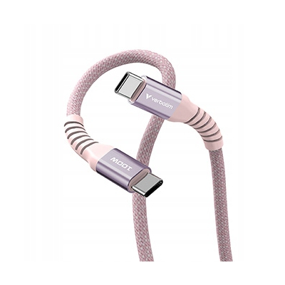 Verbatim USB kabel USB C (M) - USB C (M) 100W 1.2m magnetyczny różowy 31857