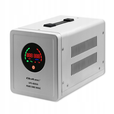 Qoltec Zasilacz awaryjny Pure Sine Wave UPS 800VA 560W Szary 50720