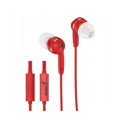 Genius HS-M320 słuchawki, przewodowa, czerwony, douszne typ 3.5 mm jack