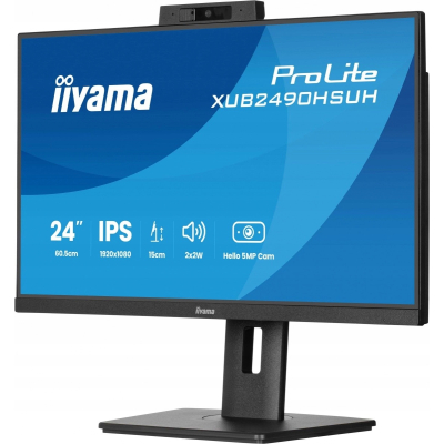 IIYAMA Monitor 24 cale XUB2490HSUH-B2 IPS FHD CAM MIC HDMI DP