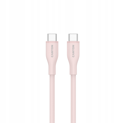 CANYON Kabel CC60SC10 C-C 60W 1m Silikonowy Różowo - Piaskowy