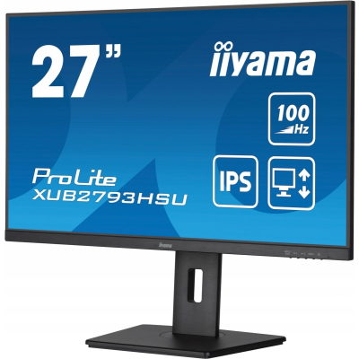 IIYAMA Monitor 27 cali XUB2793HSU-B7 IPS HDMI DP 2x2W USBx2 300cd