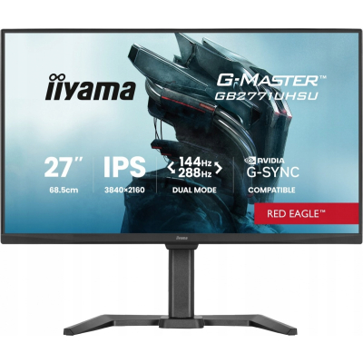 Monitor iiyama 27 cali GB2771UHSU-B1 4K 144Hz FHD 288Hz 450cd 2x2W PIVOT