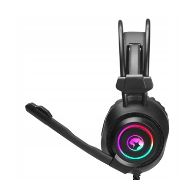 Marvo HG9056 słuchawki z mikrofonem, przewodowa czarna do gry podświetlenie