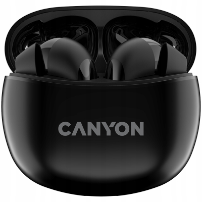 CANYON Słuchawki dokanałowe TWS5 Etui Czarne